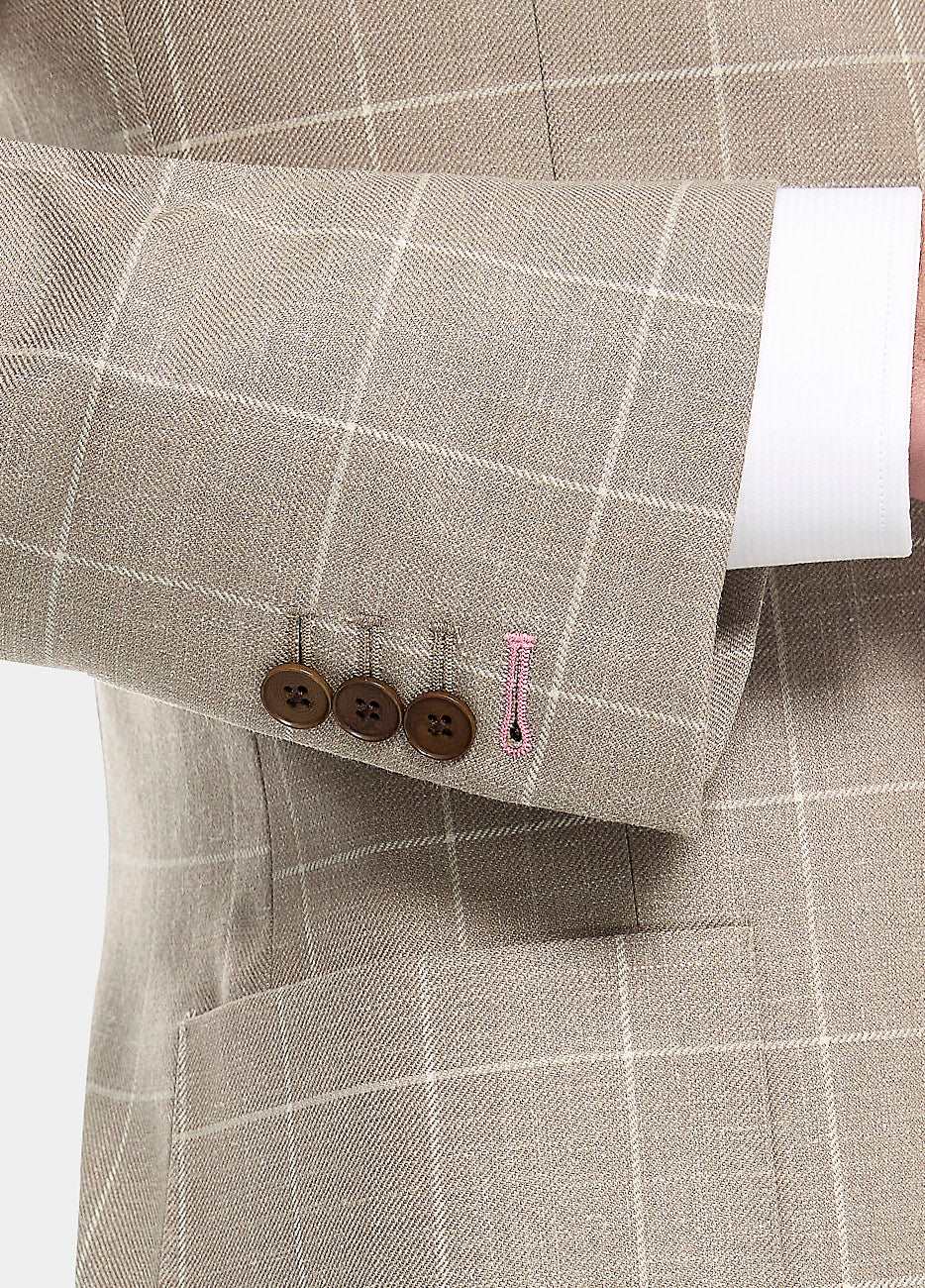 BLAZER CUADRO VENTANA OCRE Y CAMEL