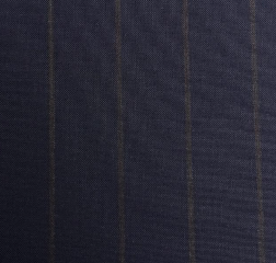HAVOC Chaleco Color Azul Marino Oscuro Con Raya Café Super 120´S