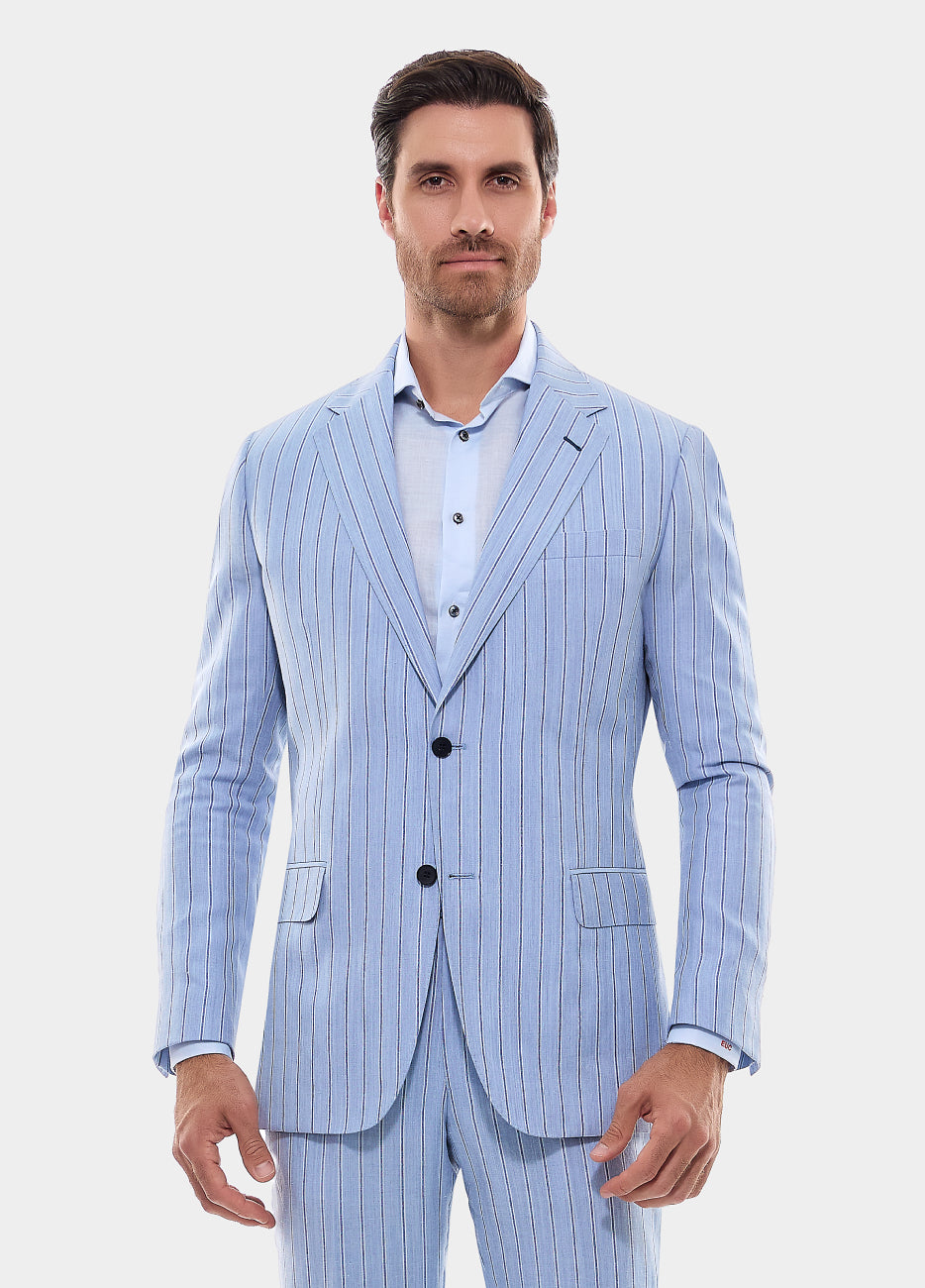 Havoc Blazer Raya Diplomática Azul Maya Y Azul Zafiro
