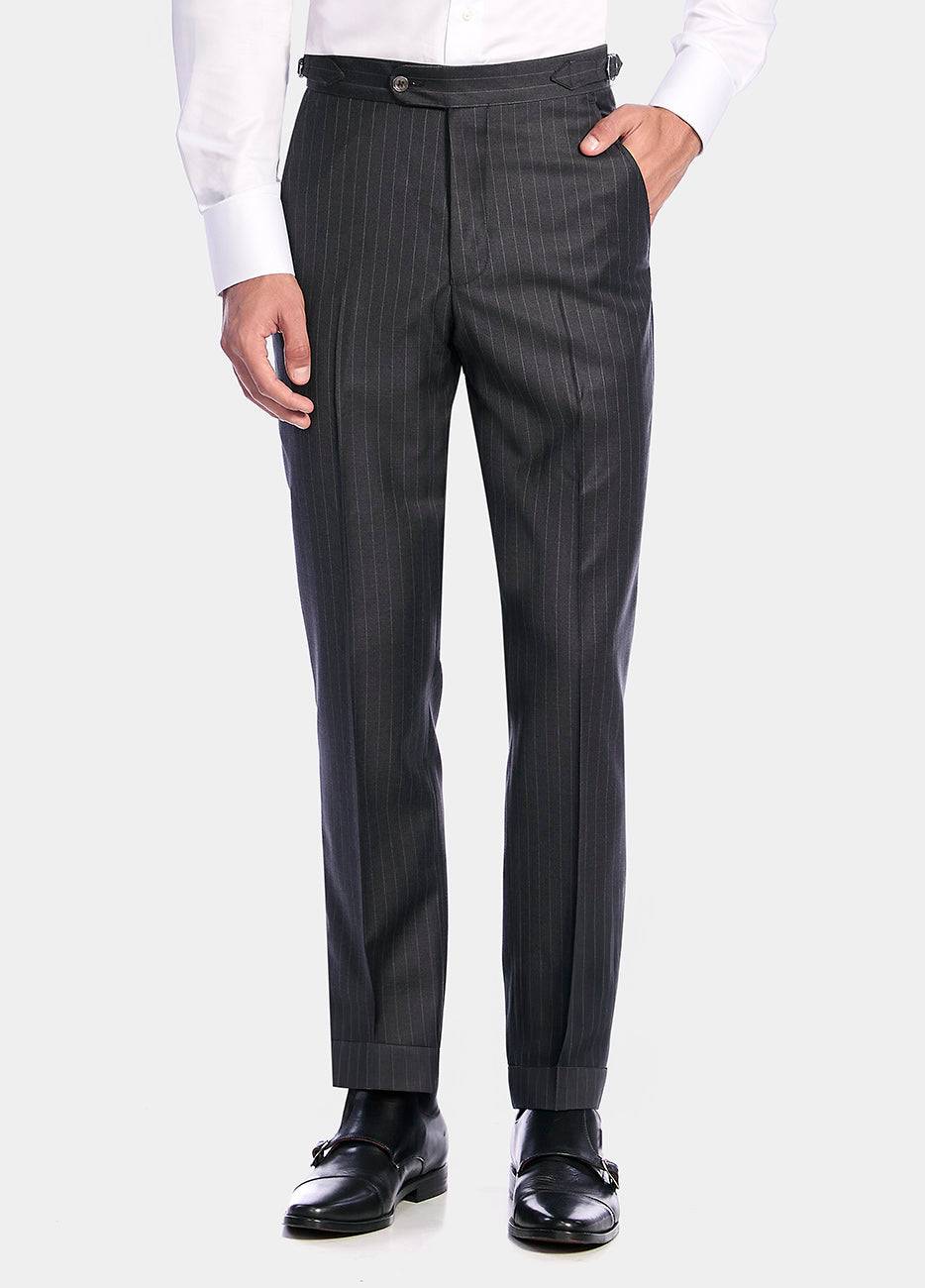 HAVOC Pantalón Gris Obscuro Raya Gris Oxford
