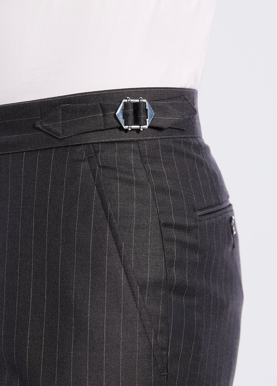 HAVOC Pantalón Gris Obscuro Raya Gris Oxford