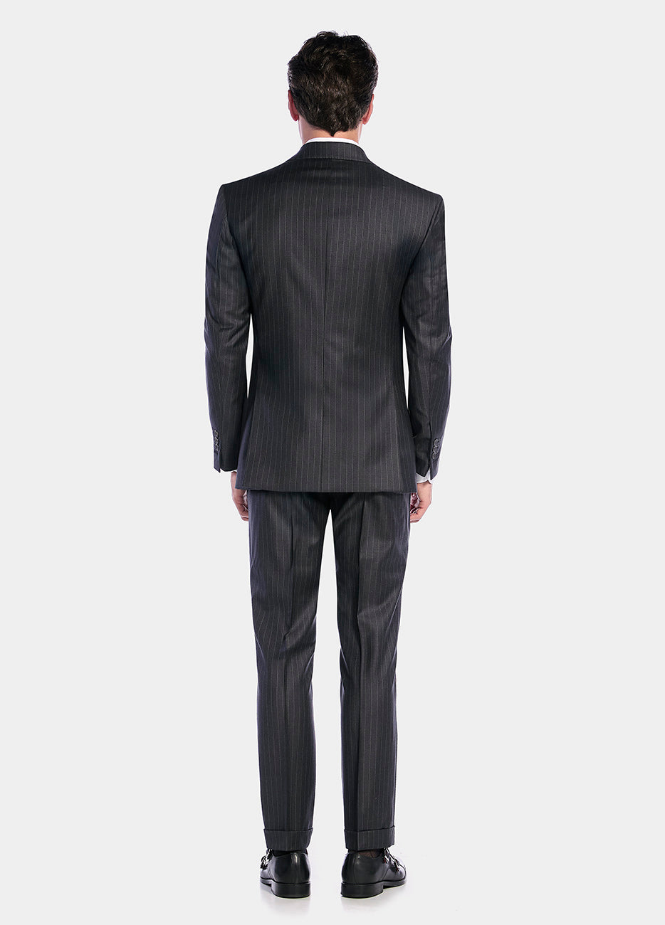 HAVOC Traje Gris Obscuro Raya Gris Oxford