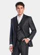 Saco Gris Obscuro Raya Gris Oxford
