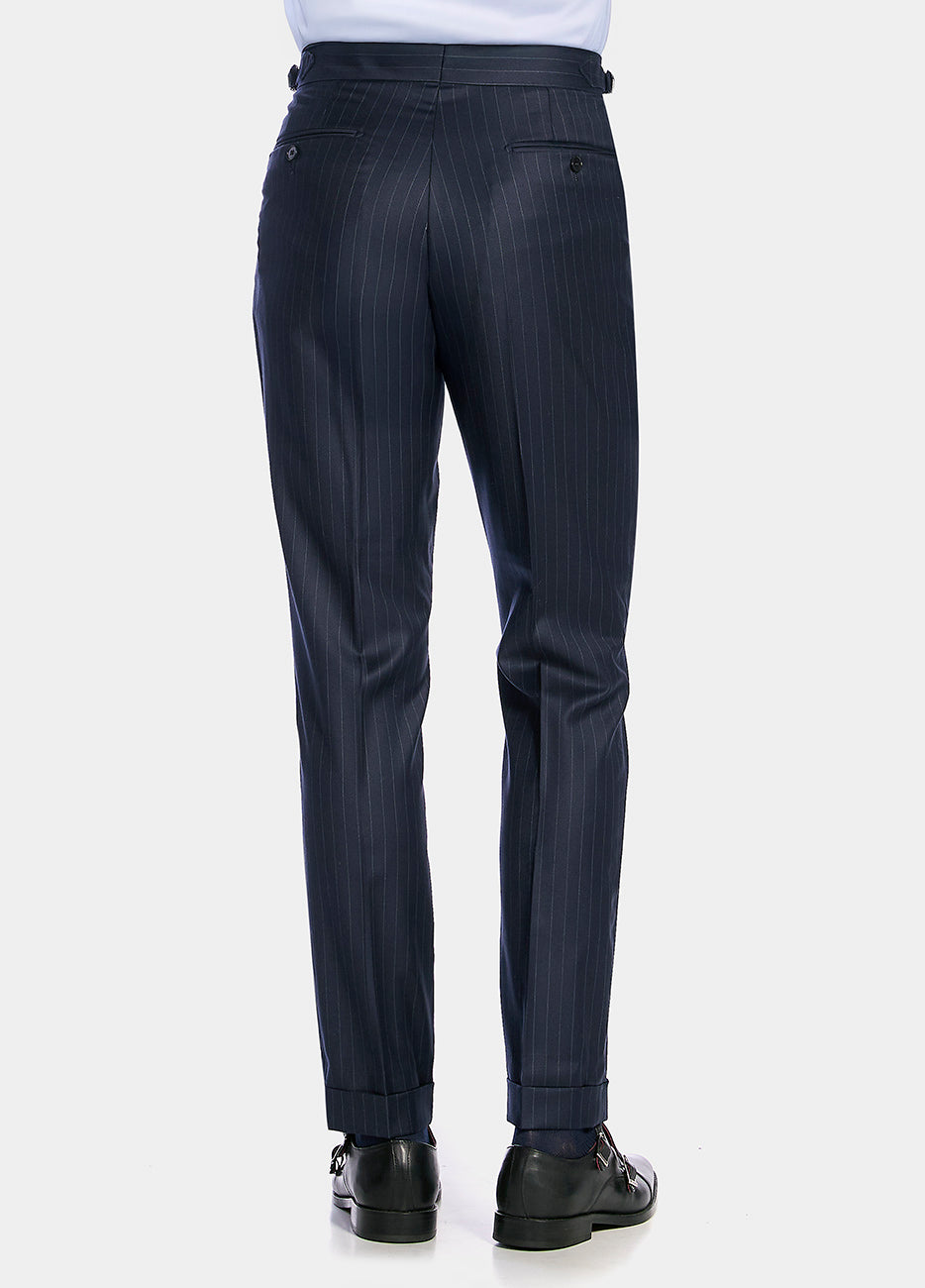 Pantalón Azul Marino Raya Gris Super 150´S