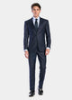 Traje Azul Marino Raya Gris Super 150´S