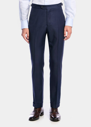 Pantalón Ojo De Perdiz Azul Medianoche Lana Super 150'S