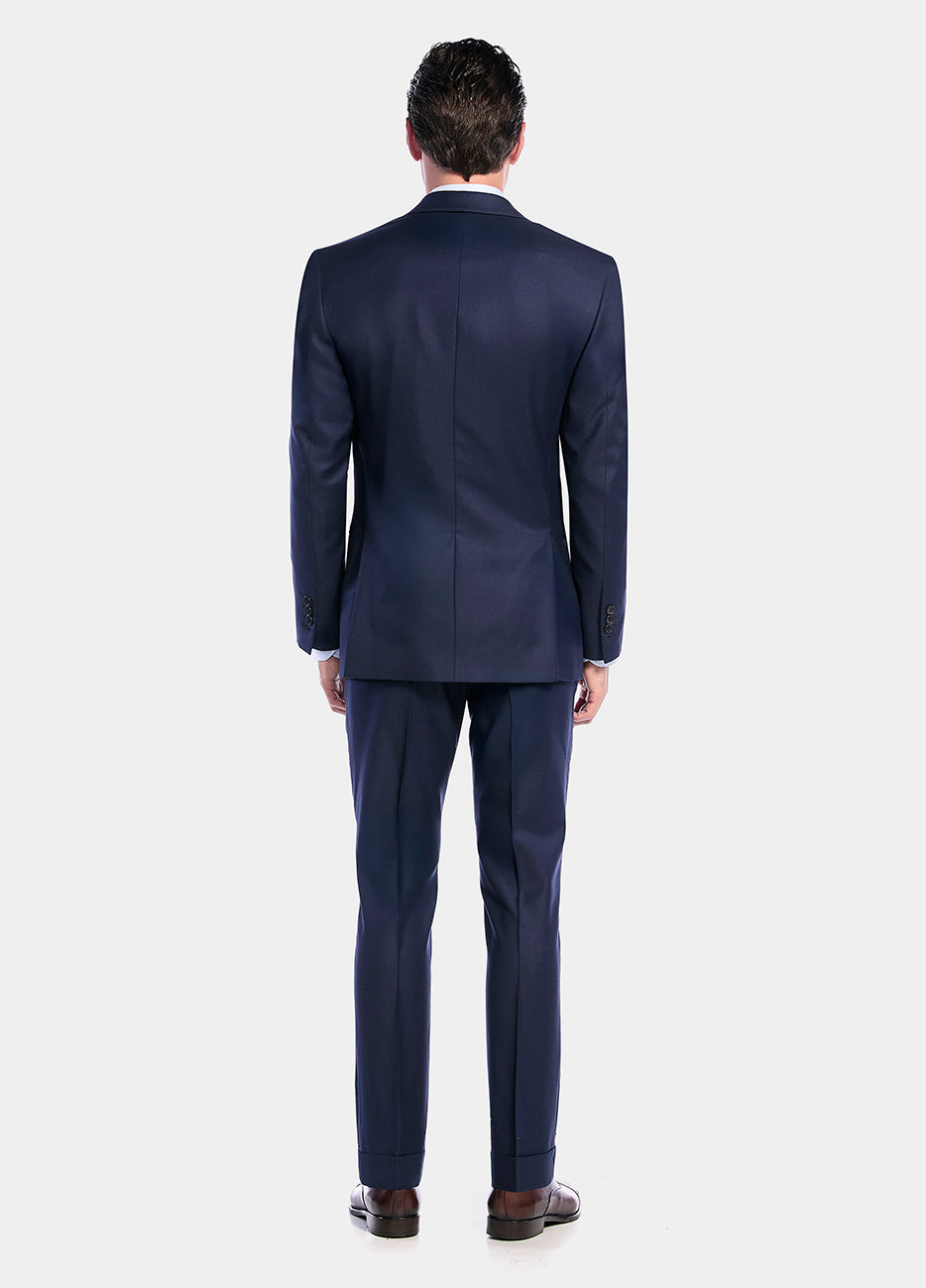 HAVOC Traje Ojo De Perdiz Azul Medianoche Lana Super 150'S