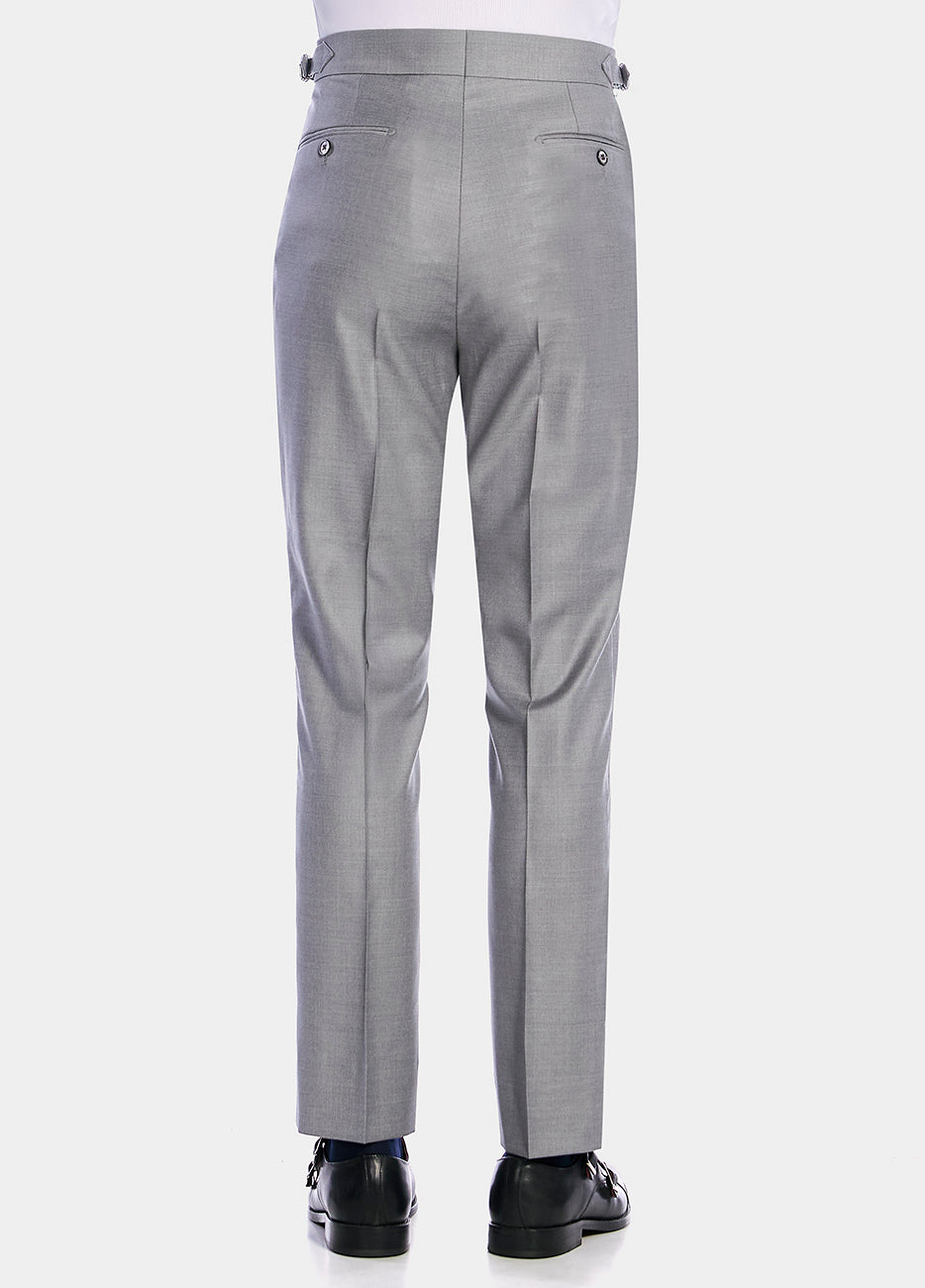 HAVOC Pantalón Liso Gris Perla Lana Super 150´S