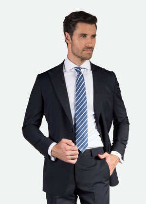 Blazer Fil A Fil Azul Indigo Lana Super 110'S| HAVOC