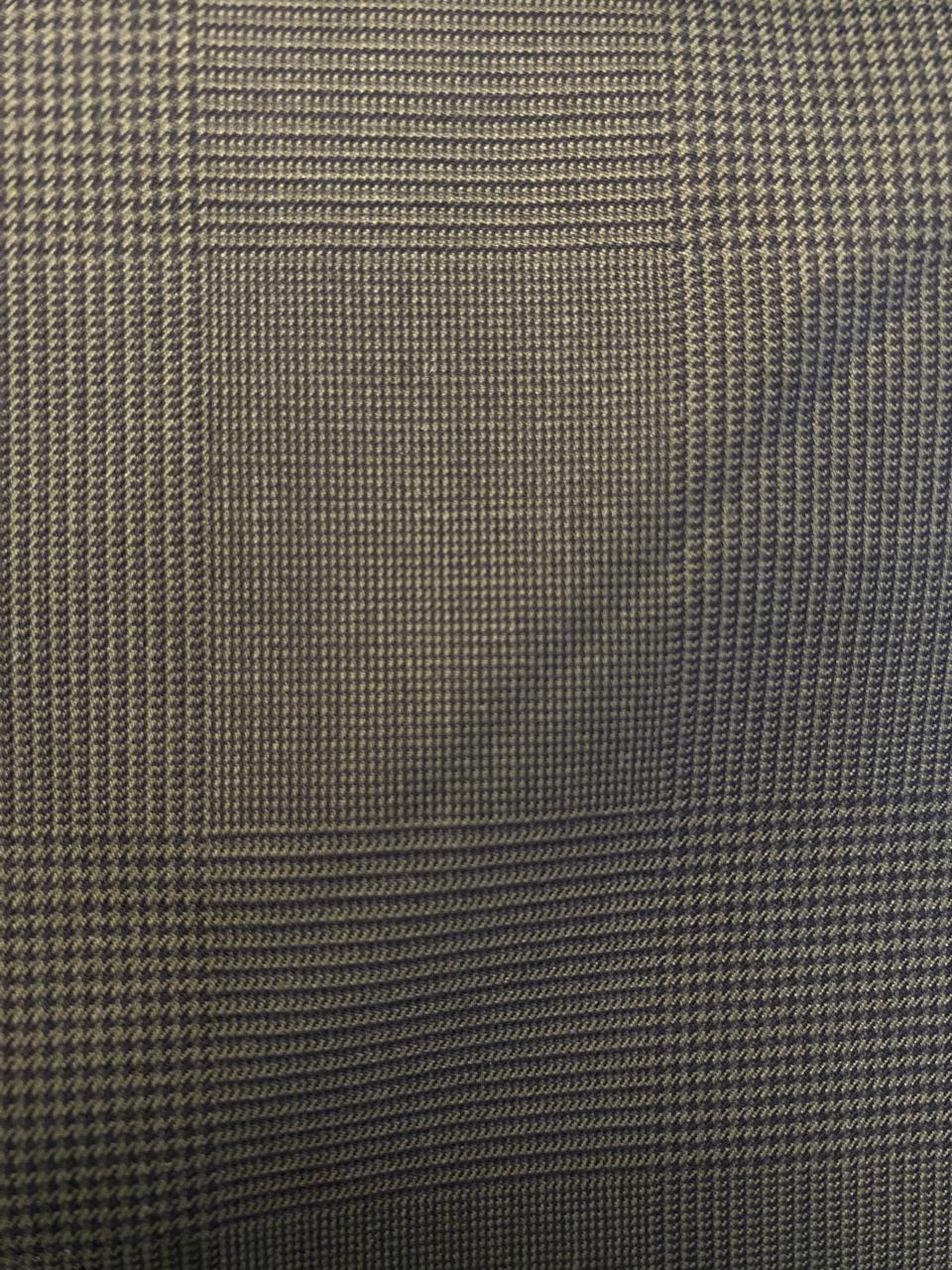 HAVOC Traje Príncipe De Gales Con Cuadro De Ventana Verde Olivo Super 160