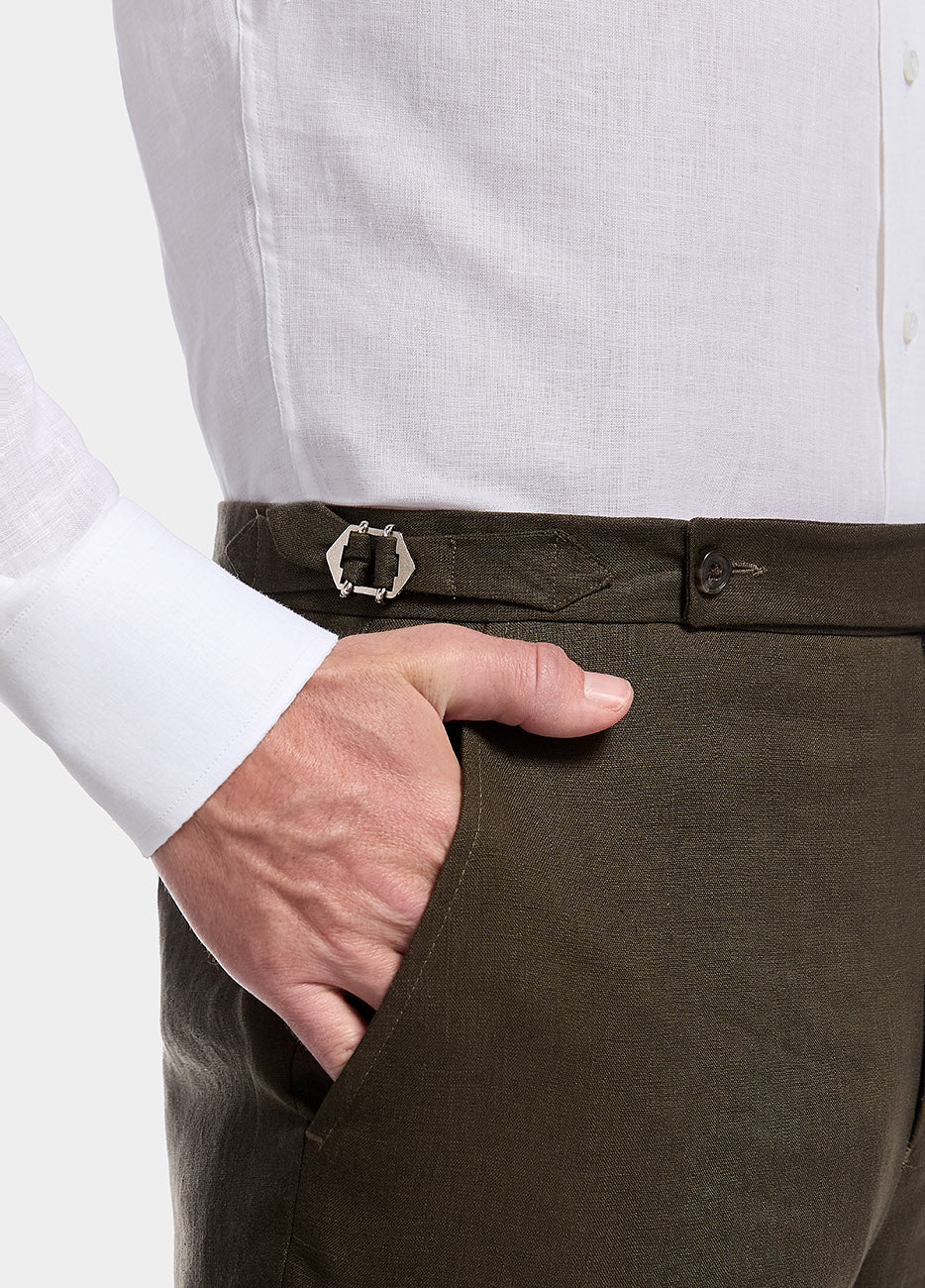 Pantalón Fil A Fil Verde Olivo