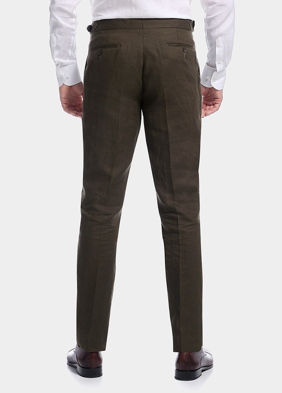 Pantalón Fil A Fil Verde Olivo