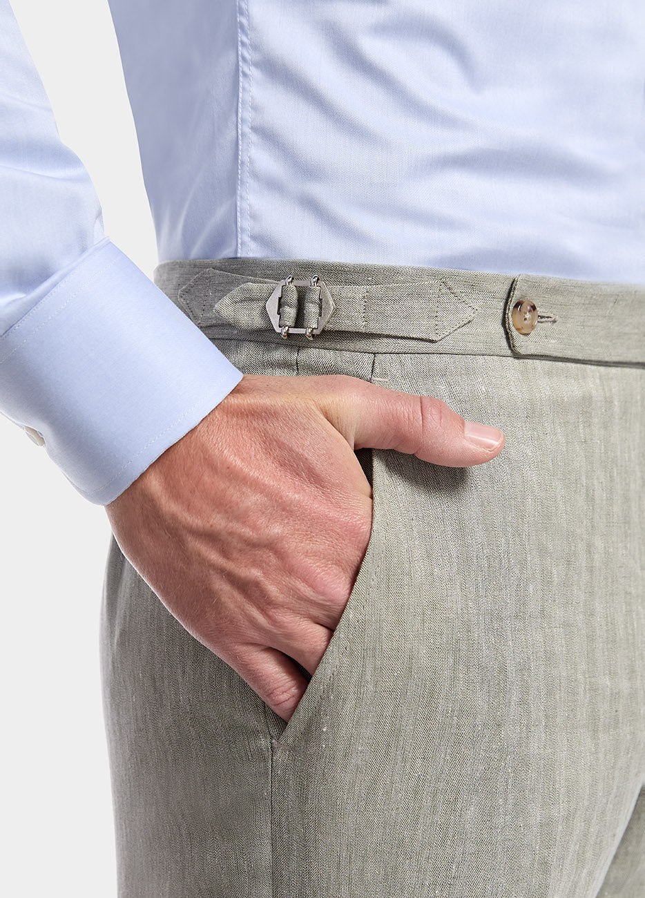 Pantalón Liso Verde Jaspeado