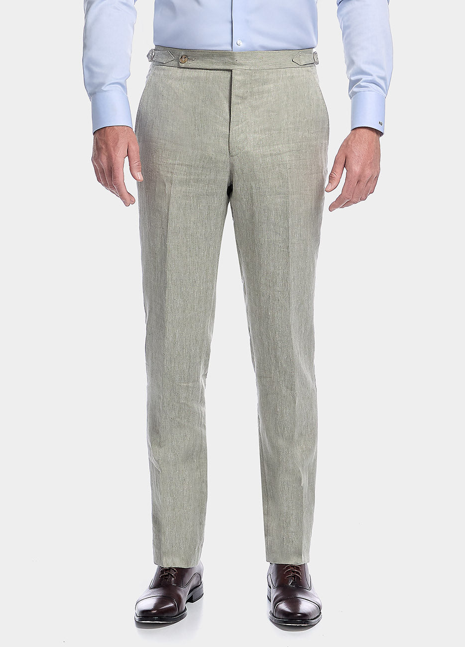Pantalón Liso Verde Jaspeado