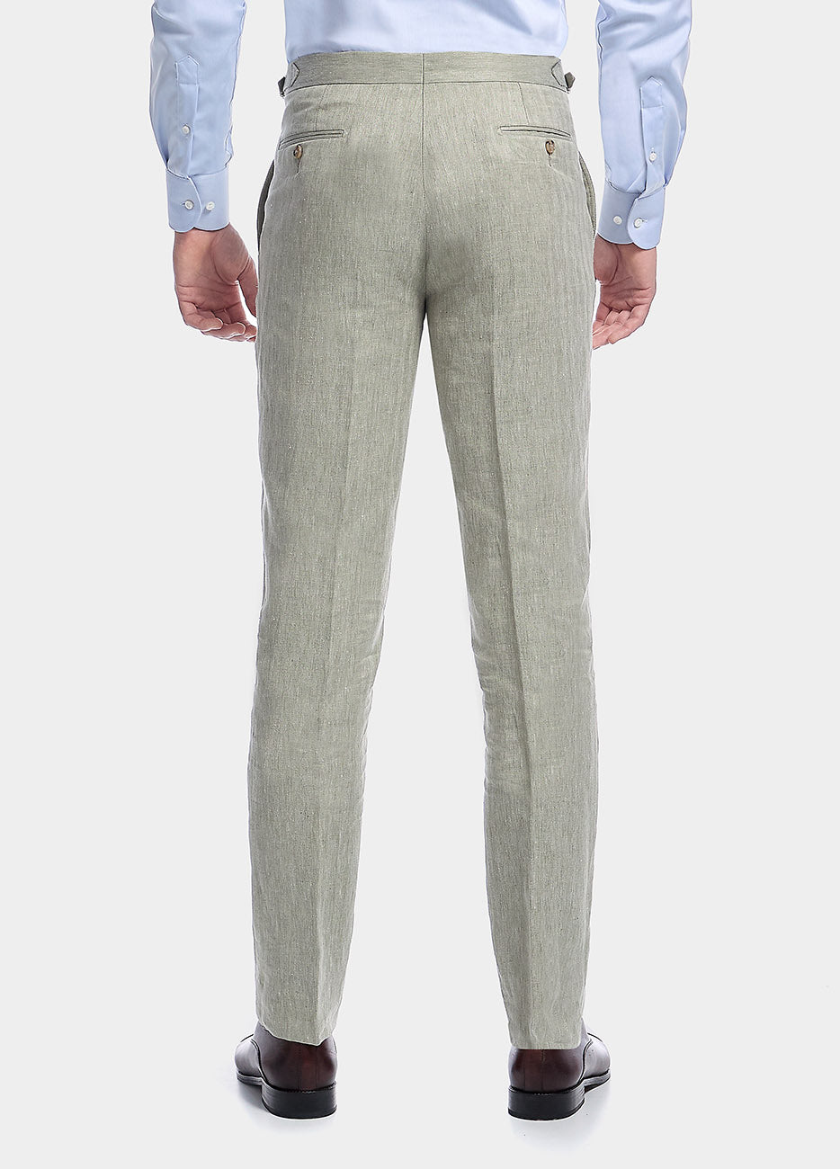 Pantalón Liso Verde Jaspeado