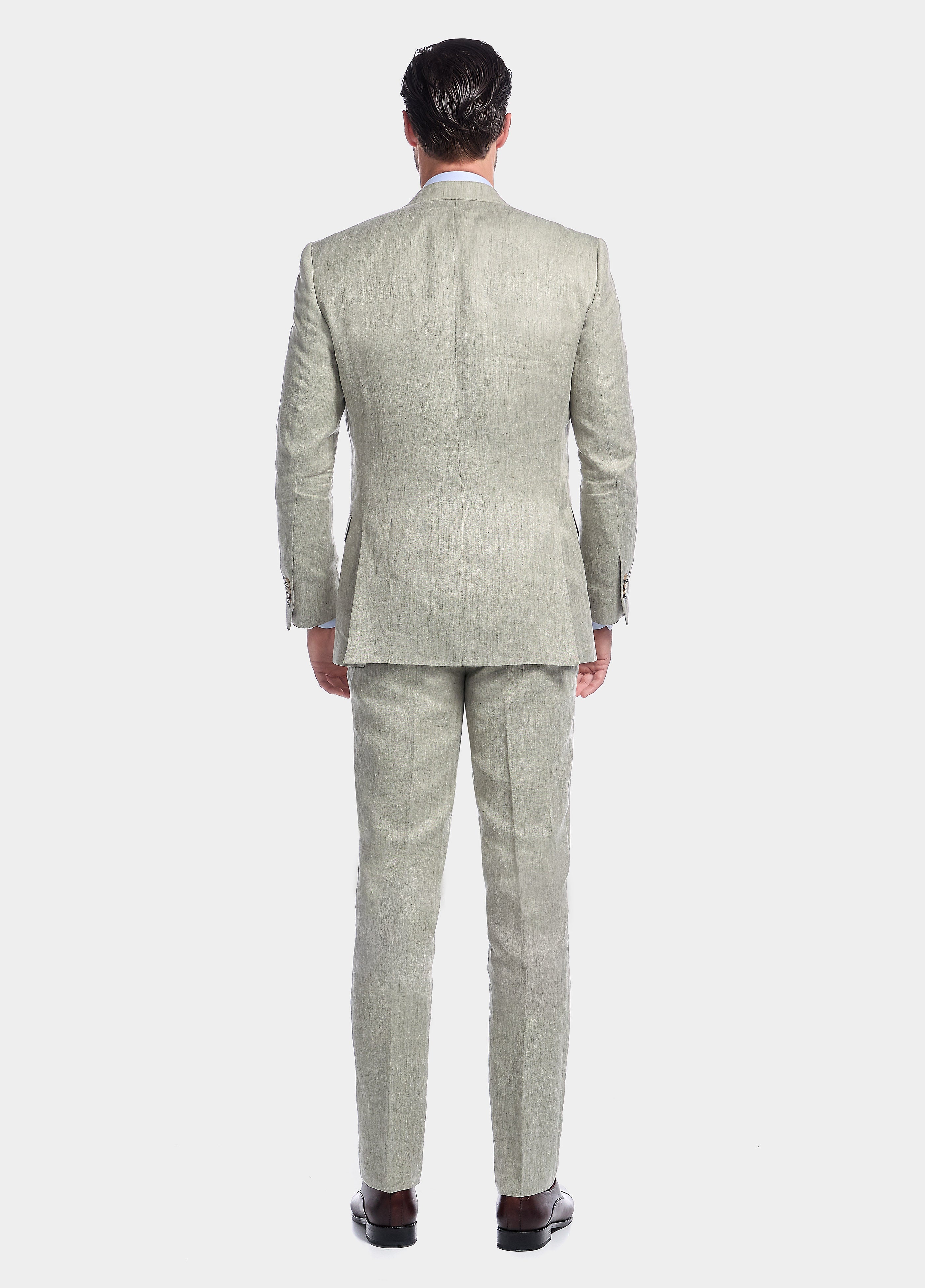 Traje Liso Verde Jaspeado