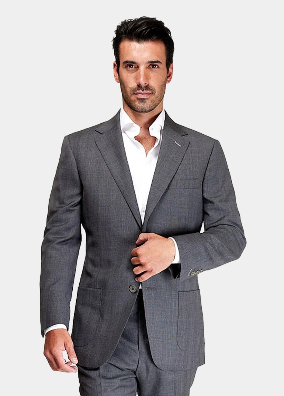 Blazer Príncipe De Gales Gris Marengo