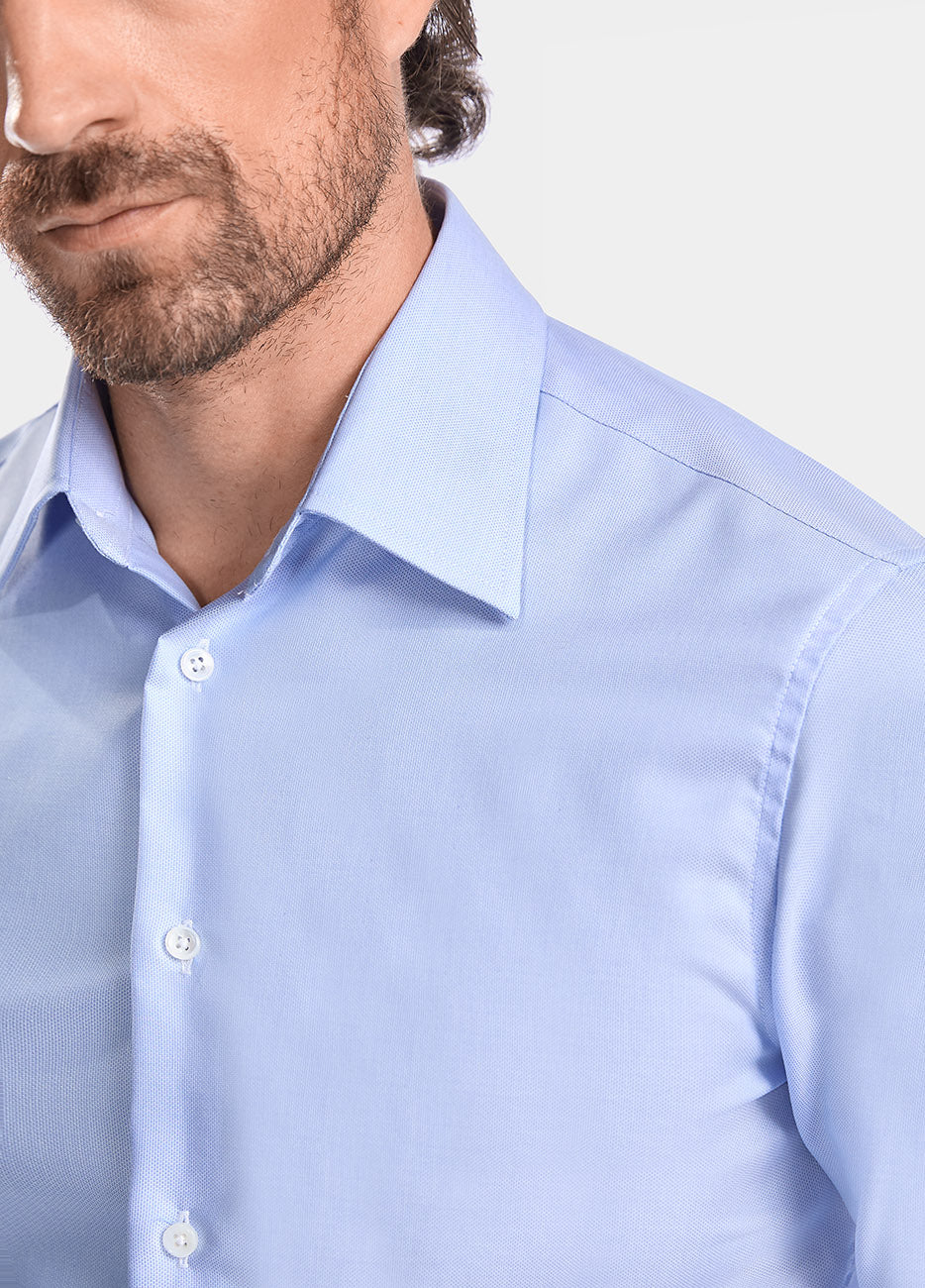 Camisa Microdiseño Azul