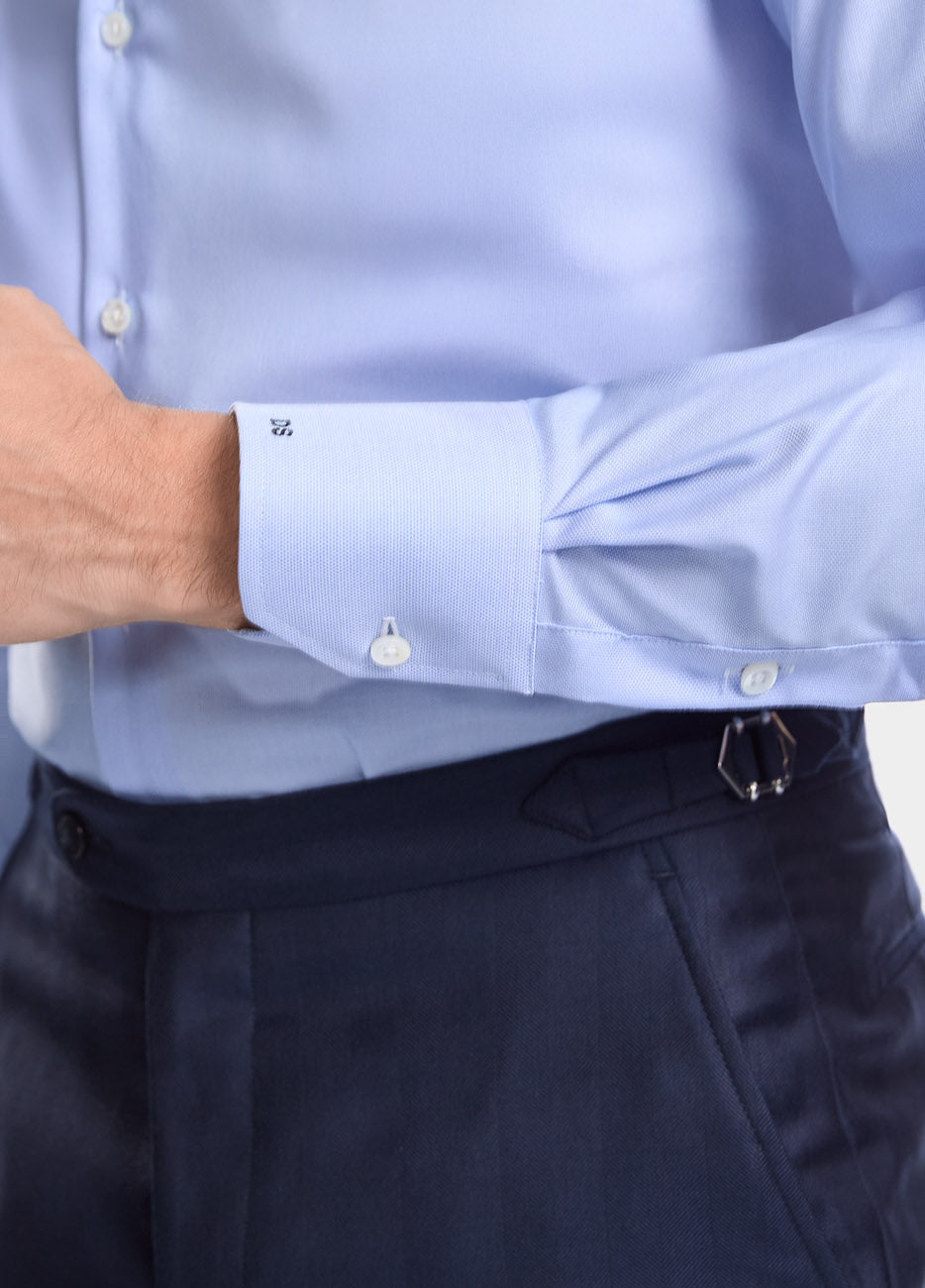 Camisa Microdiseño Azul