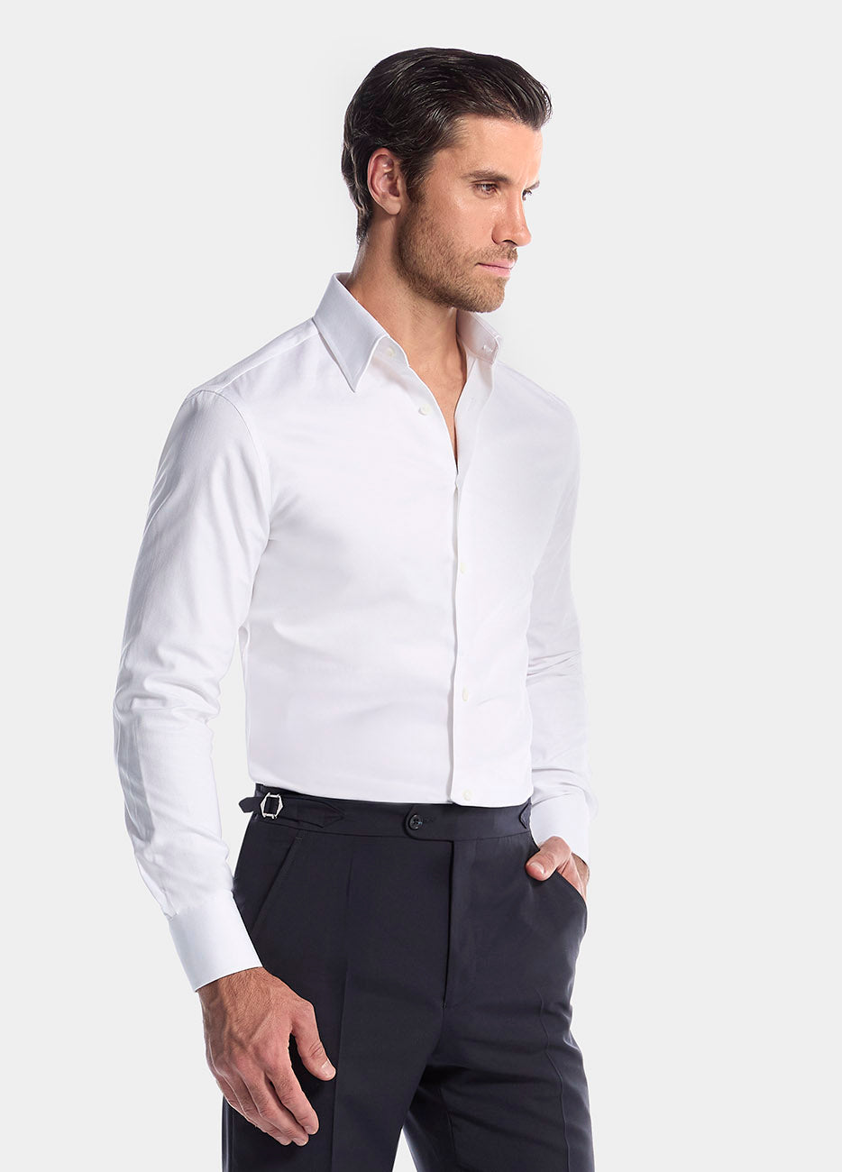 HAVOC Camisa Blanca De Piqué Non Iron