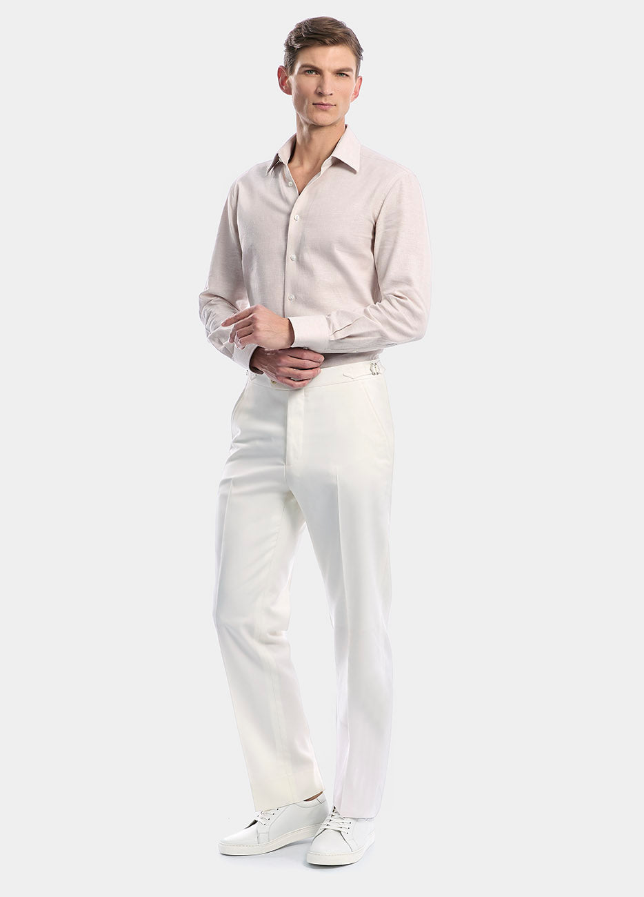 HAVOC Camisa Lino Liso Beige