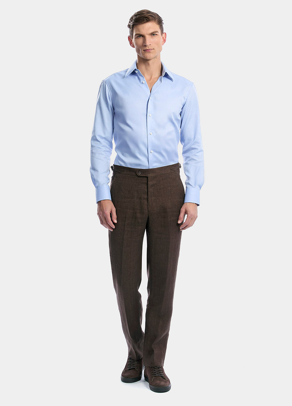 Camisa Lisa Azul Celeste Non Iron