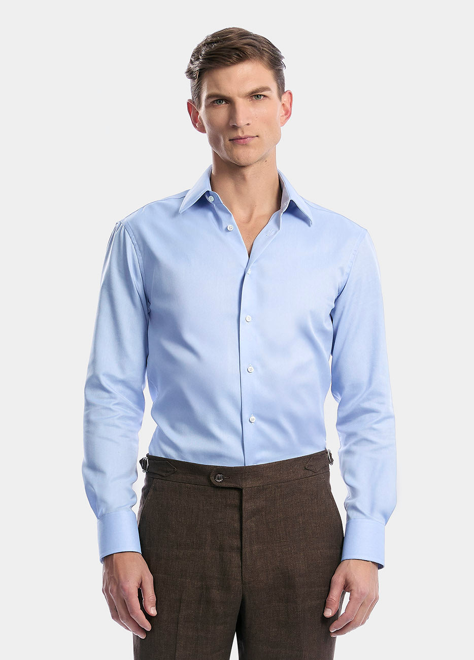 Camisa Lisa Azul Celeste Non Iron
