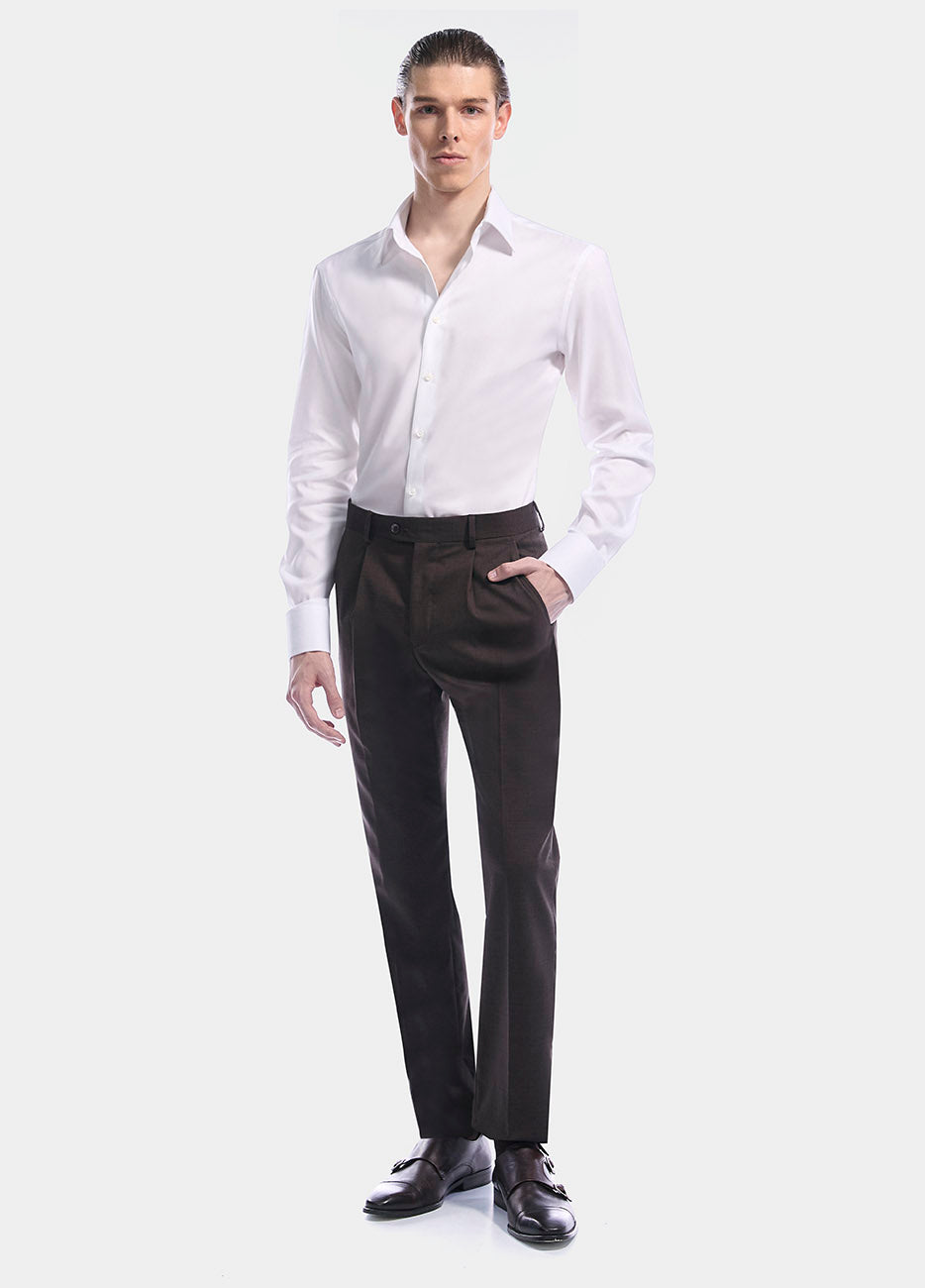Camisa Blanca Lisa De Piqué