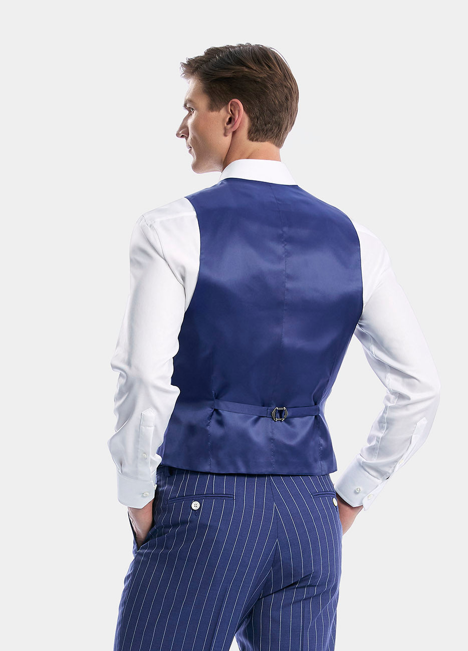 HAVOC Chaleco Raya Diplomatica Azul Indigo Y Blanco