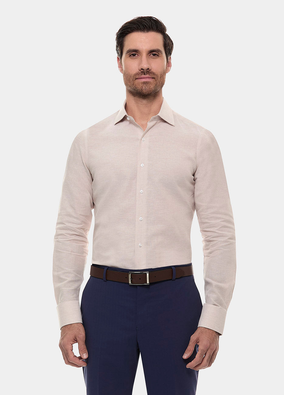 Havoc CAMISA LINO LISO BEIGE