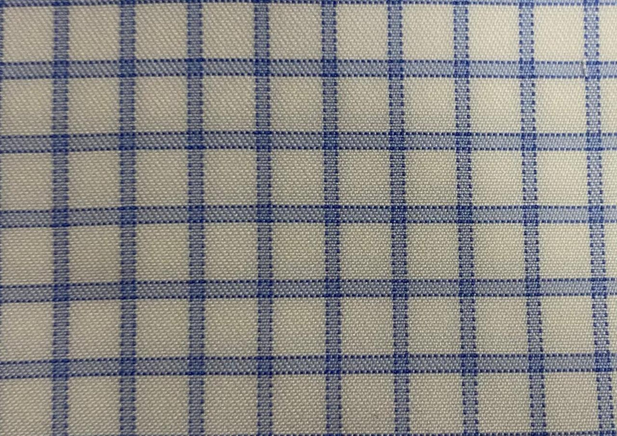 Camisa Azul Cielo Con Cuadro Twill 100/2 Wrinkle Free