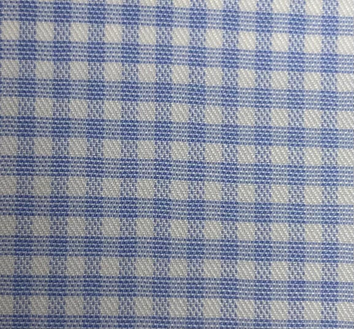 Camisa Azul Cielo Cuadro Liso Twill 100/2 Wrinkle Free