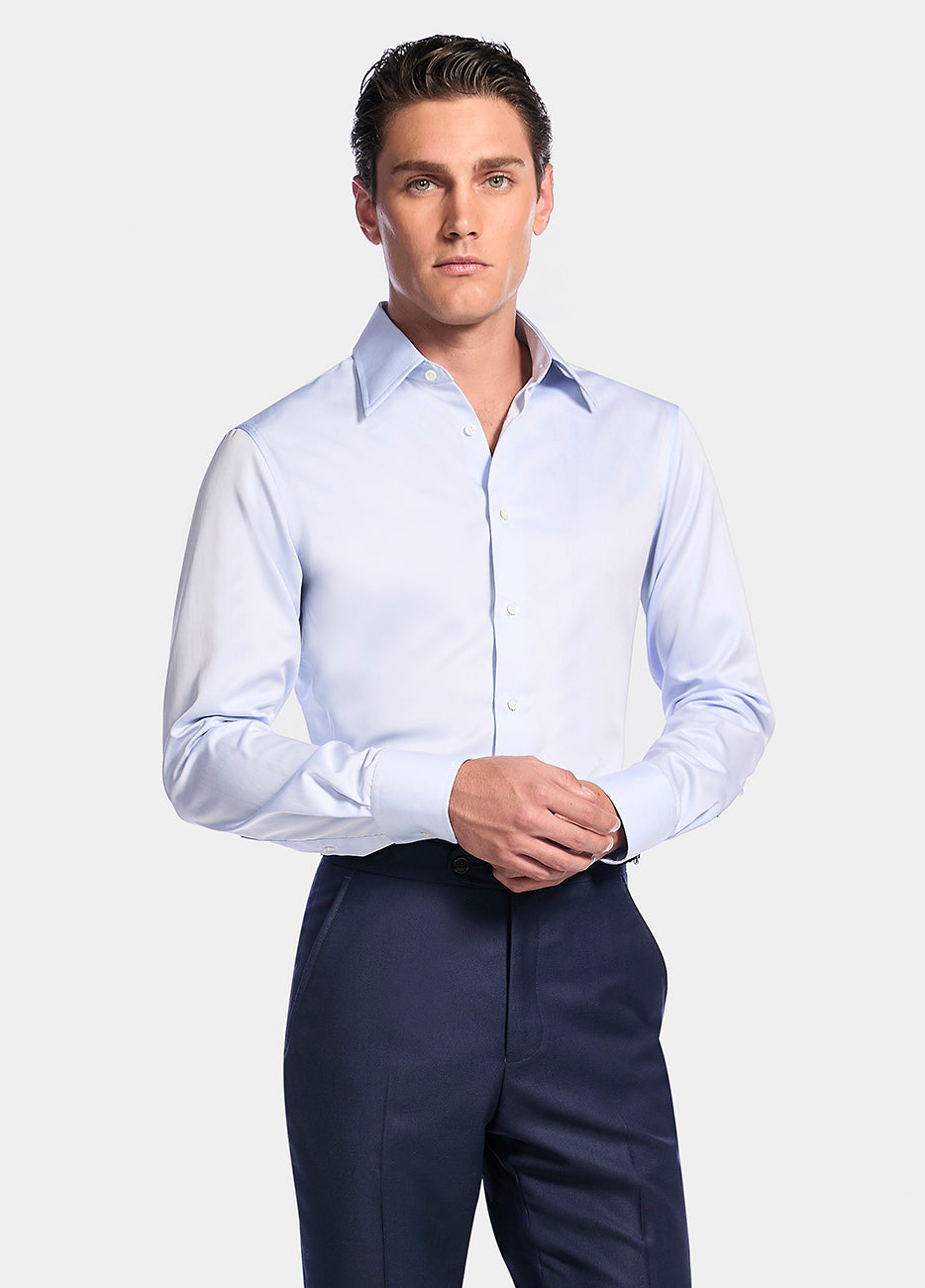 HAVOC Camisa Azul Cielo. Liso. Twill 120/2. Wrinkle Free