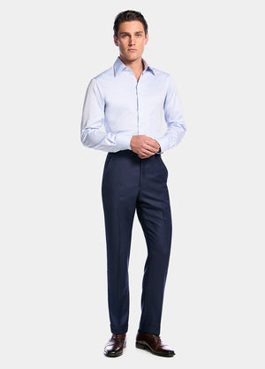 Camisa Azul Cielo. Liso. Twill 120/2. Wrinkle Free