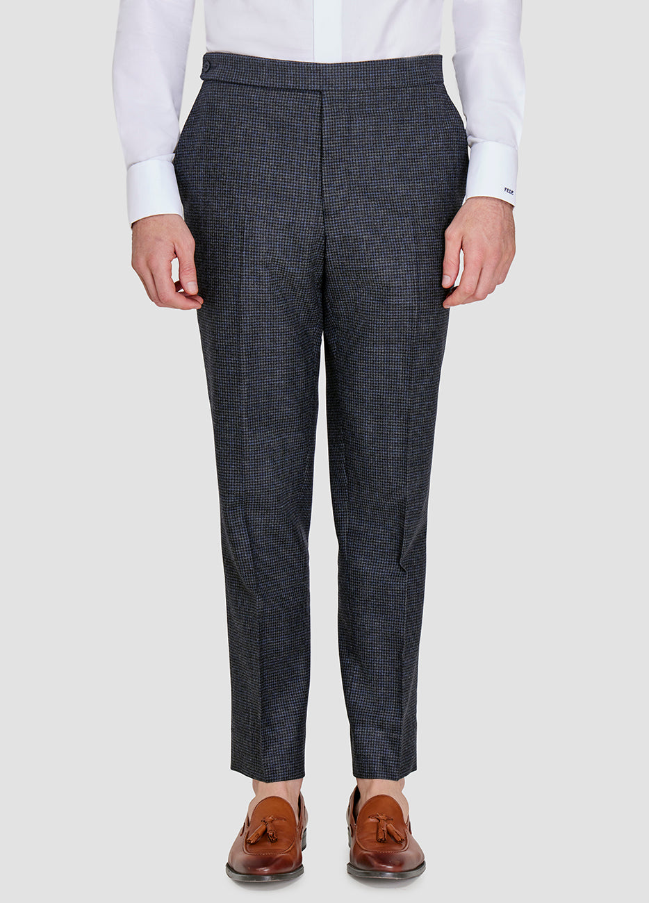 Pantalón Cuadro Vichy Gris Con Azul Y Negro Ap| HAVOC