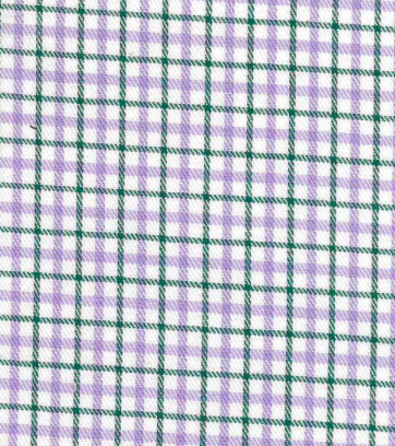 Camisa Cuadro Vichy Blanco, Lila Y Verde| HAVOC