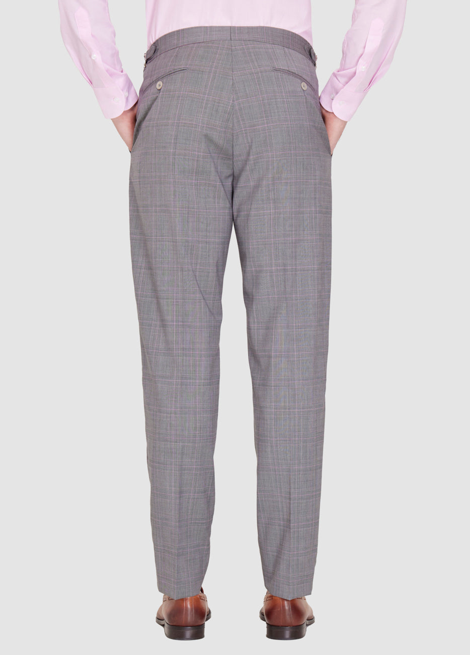 PANTALON CUADRO GRIS CLARO CON LINEAS ROSAS Y NEGRAS AP Havoc
