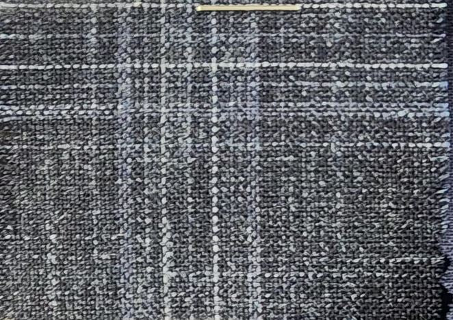 HAVOC Traje Cuadro Azul Indigo Con Lineas Plata