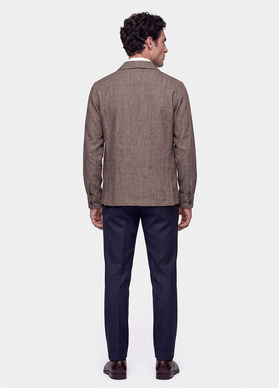 Sobrecamisa Espiga Azul Grisaceo