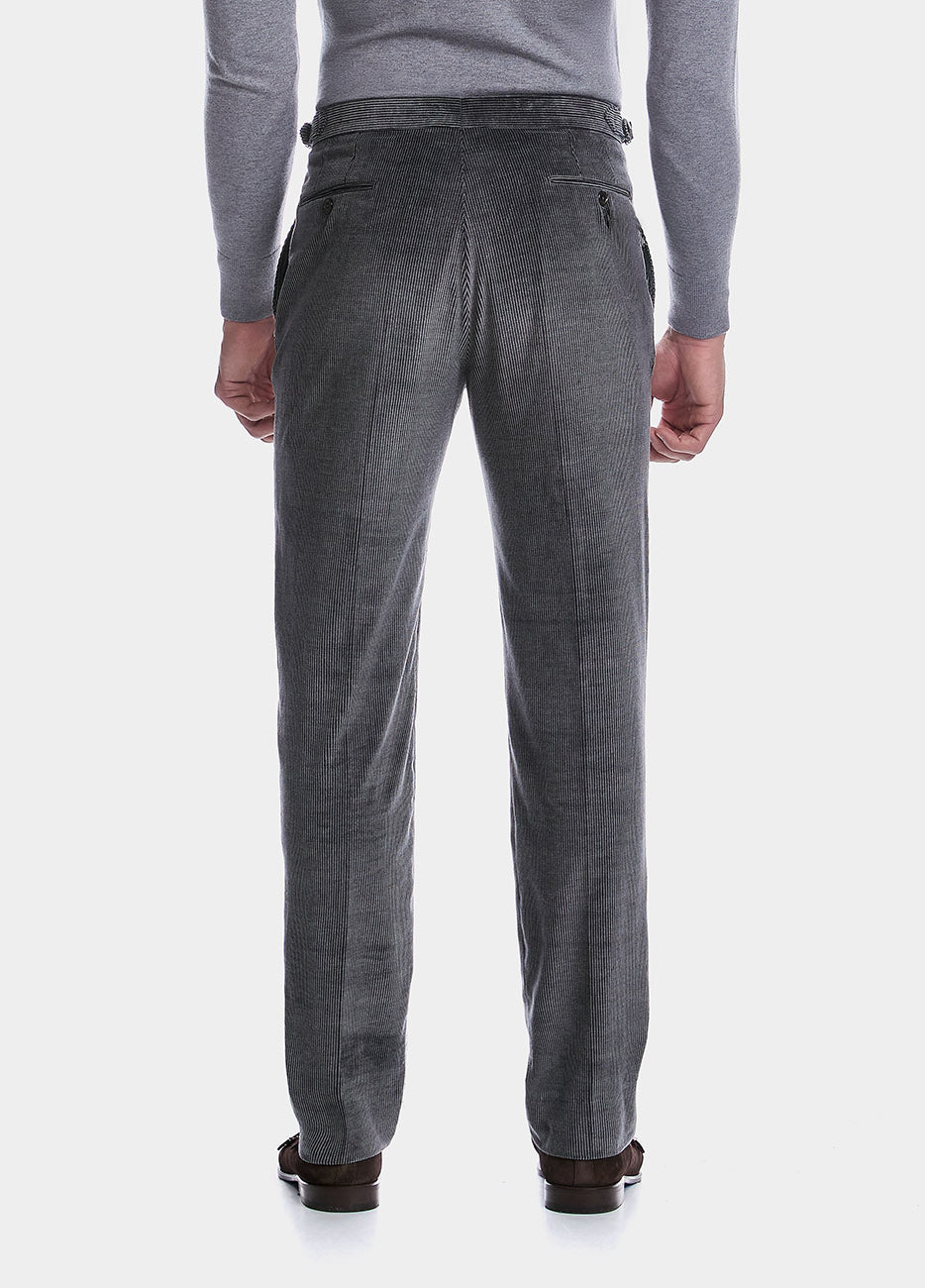 HAVOC Pantalón Pana Gris Algodón Y Cashmere