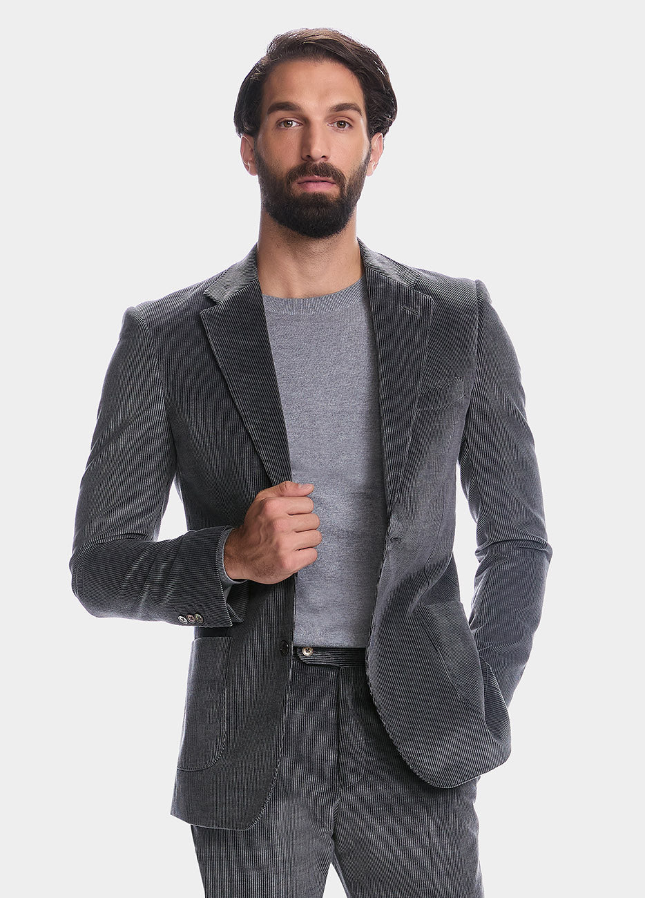 HAVOC Saco Pana Gris Algodón Y Cashmere