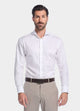Camisa Blanca En Acabado De Piqué Fino Non Iron