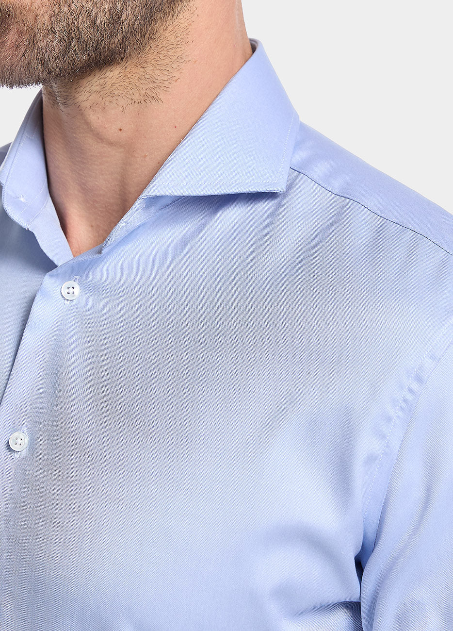 Camisa Lisa Azul Celeste Non Iron