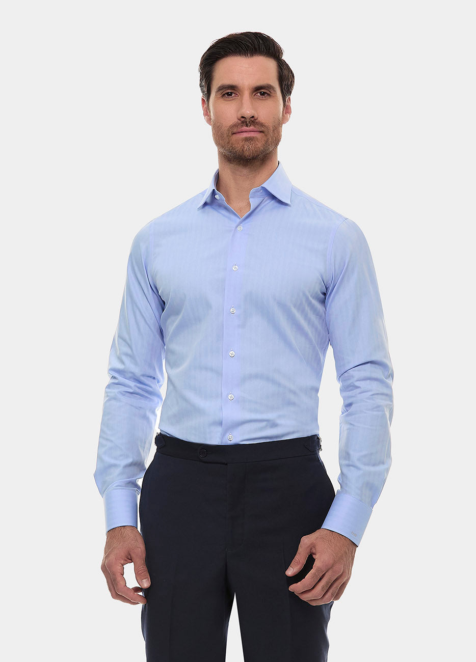 HAVOC Camisa Sarga Líneas Azul Denim