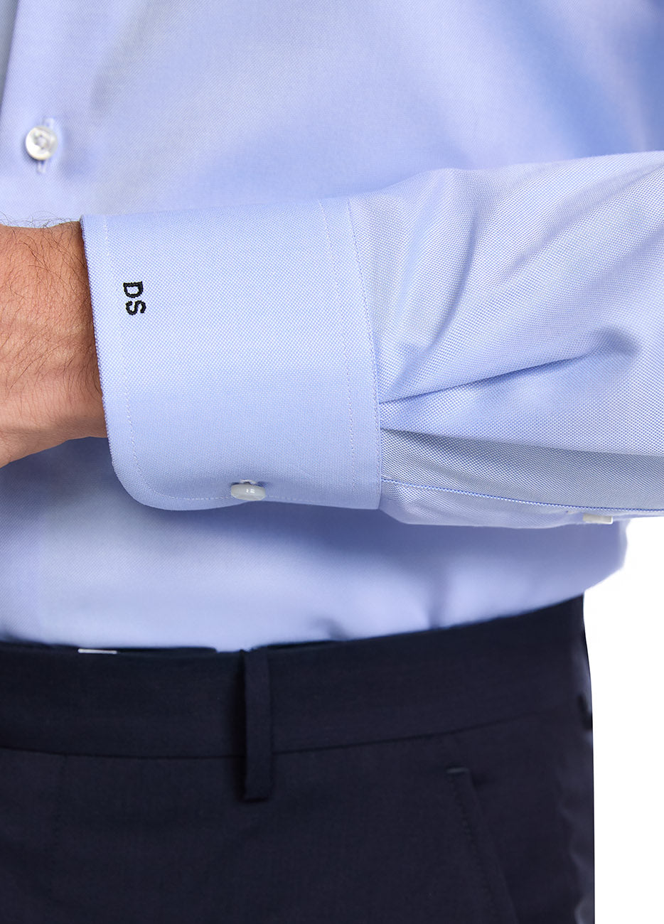 Camisa Azul Microdiseño Non Iron