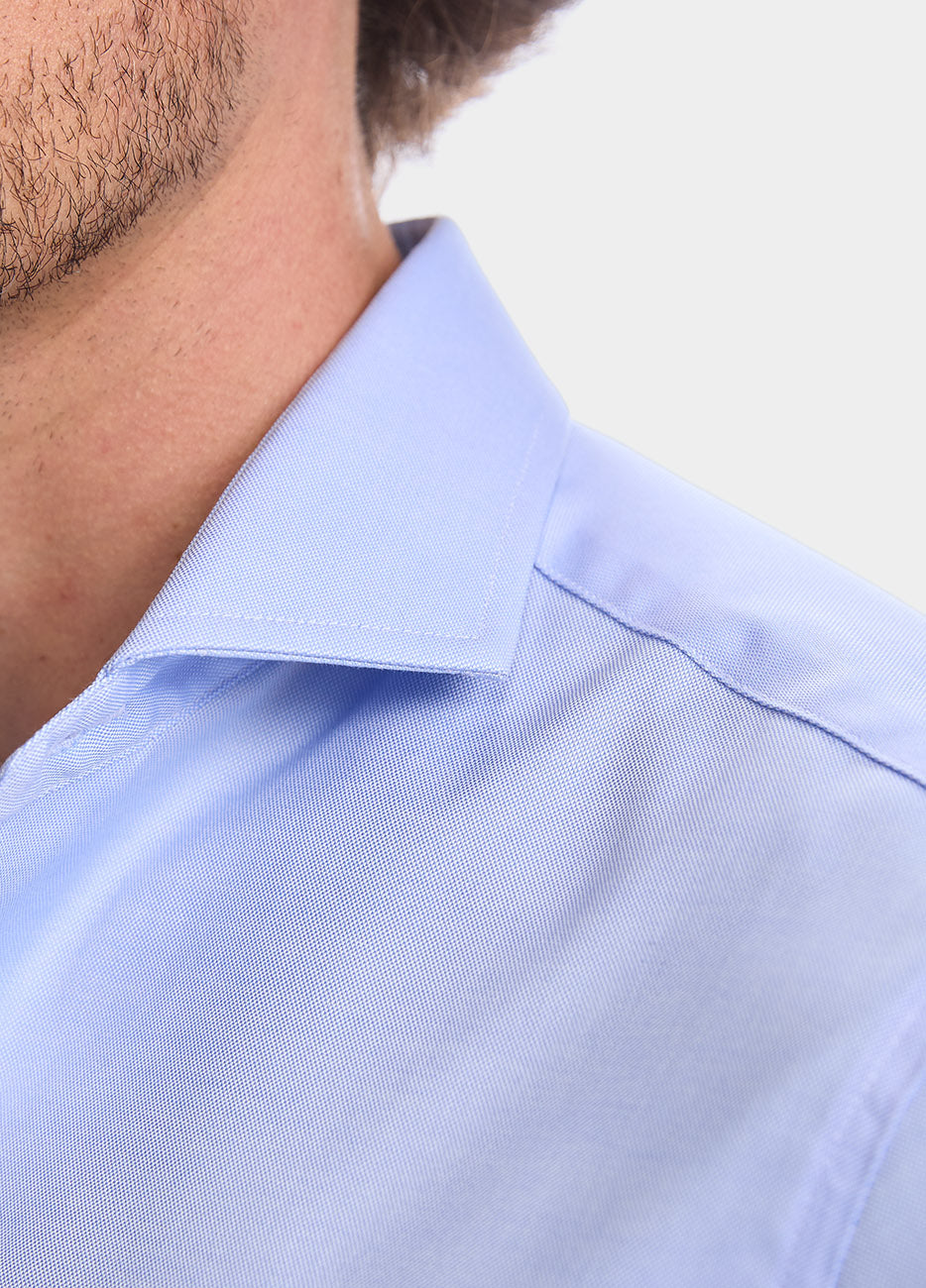 Camisa Azul Microdiseño Non Iron