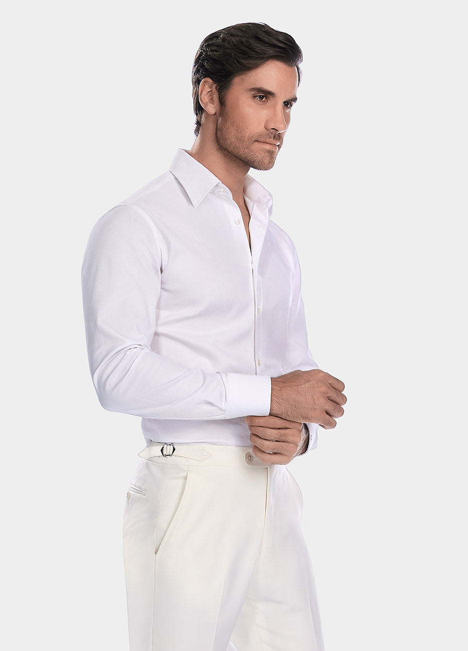 Camisa Blanco Microdiseño