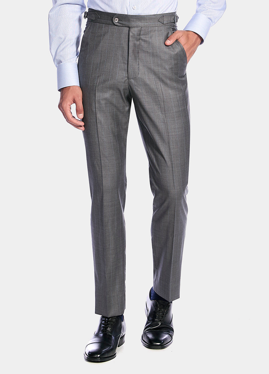 HAVOC Pantalón Gris Oscuro Linea Azul