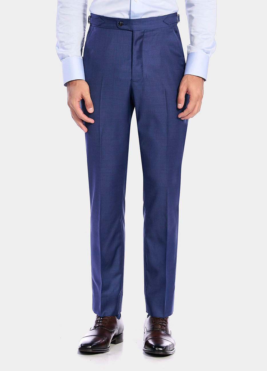 HAVOC Pantalón Lana Super 170 Cuadros Azules