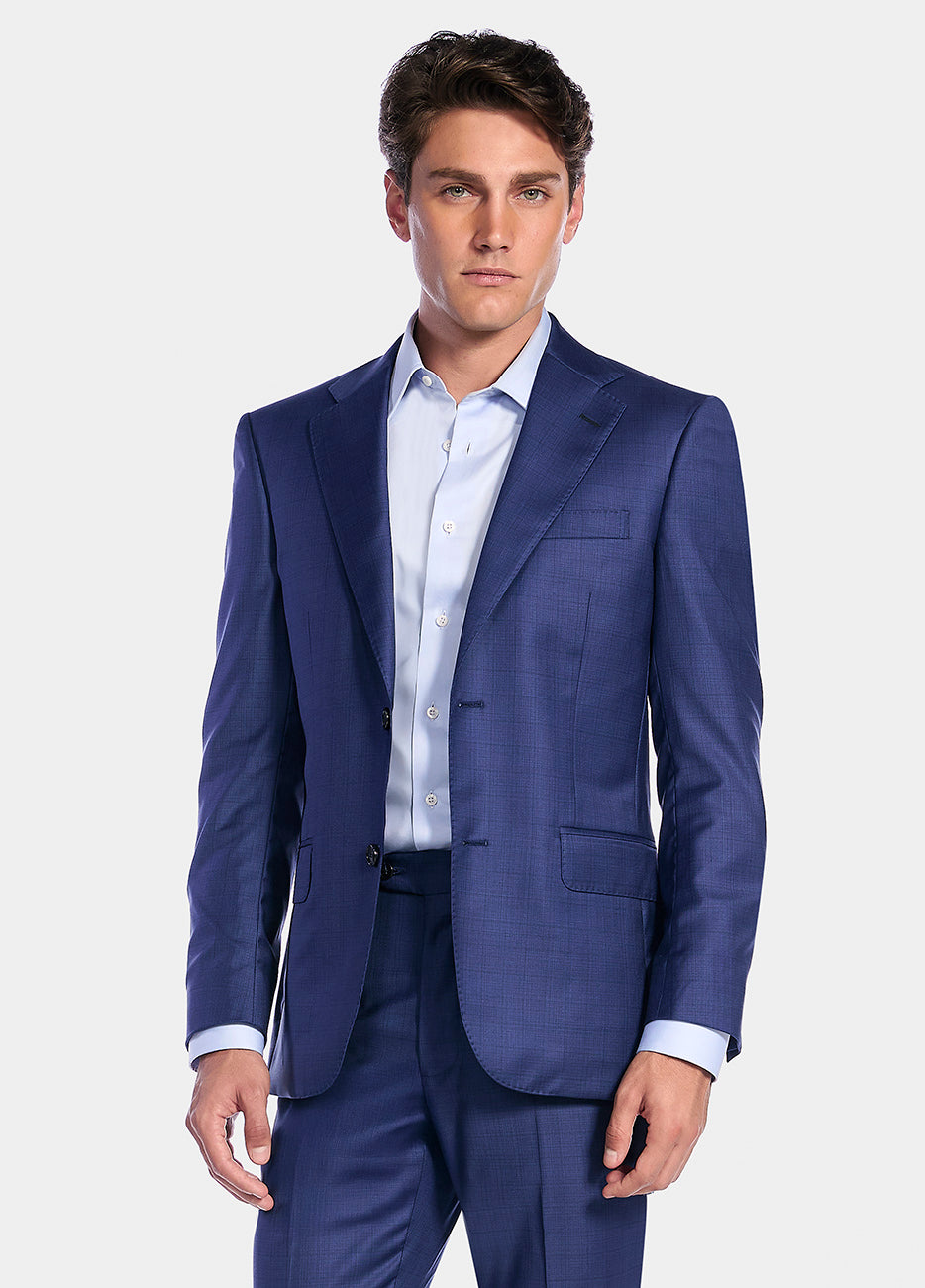HAVOC Saco Lana Super 170 Cuadros Azules